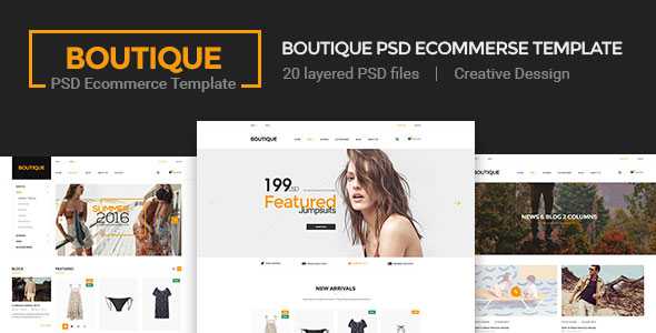 Boutique - Ecommerce PSD Template