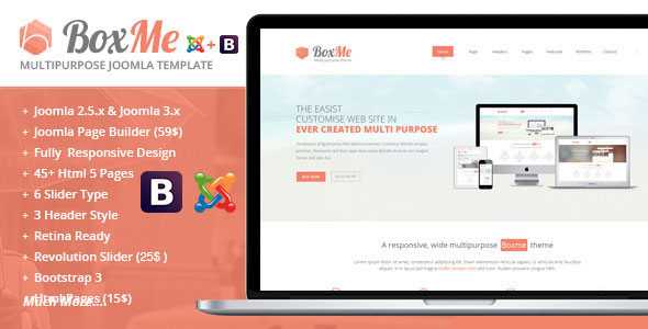 BoxMe - Responsive Multipurpose Joomla Template
