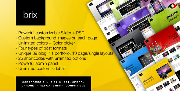 BRIX - THEMEFOREST WP THEME FOR BLOG/PORTFOLIO/CREATIVE