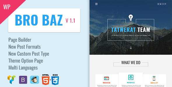BroBaz v1.1 - Corporate & Blog WordPress Theme