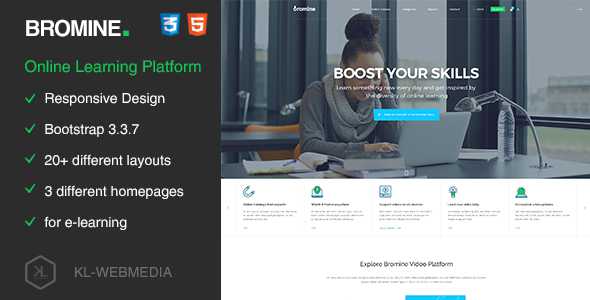 Bromine - Online Learning Platform HTML5 Template