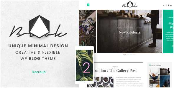 Brook v1.6.2 - Light & Responsive WordPress Blog Theme