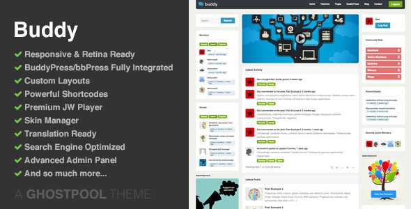 Buddy v.1.9.1 - Themeforest Multi-purpose WP & BuddyPress Theme