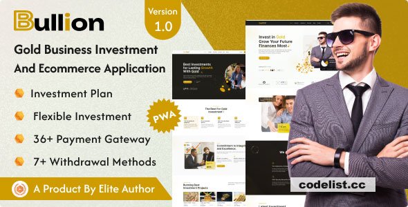 Bullion v1.0 - Gold HYIP Investment And Ecommerce Application - nulled