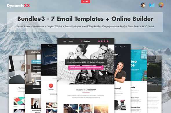 Bundle#3 - 7 Email Templates + Builder
