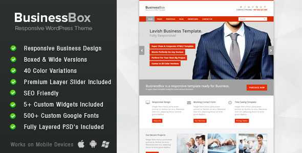 BusinessBox - Responsive Business WordPress Theme