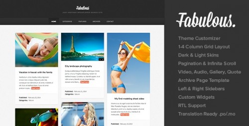 Nulled Fabulous – Responsive Masonry Blog WordPress Theme