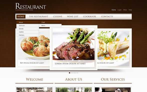 Cafe and Restaurant - Templatemonster Website Template