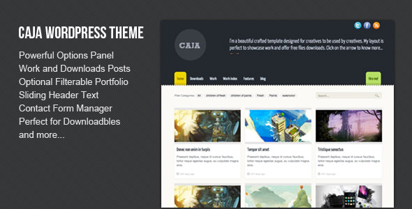THEMEFOREST CAJA WORDPRESS THEME