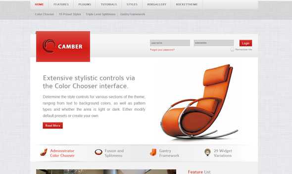 Camber - RocketTheme Wordpress Template