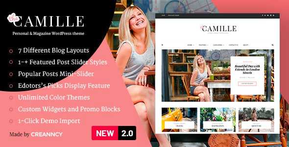 Camille v2.0.1 - Personal & Magazine WordPress Theme