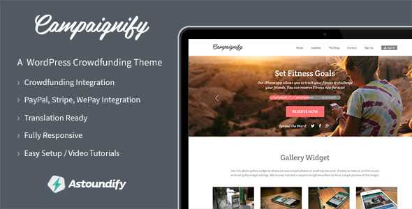 Campaignify - Themeforest Crowdfunding WordPress Theme
