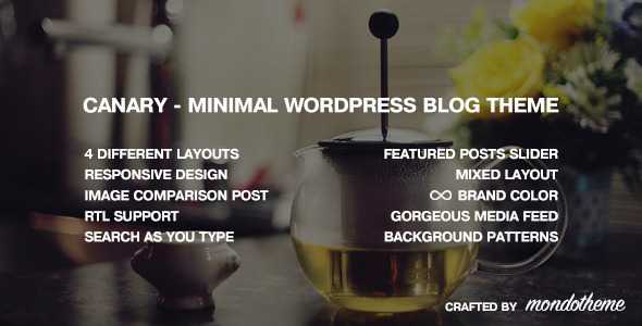 Canary - Minimal WordPress Blog Theme