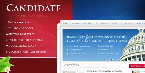 Candidate - Themeforest Political WordPress Theme