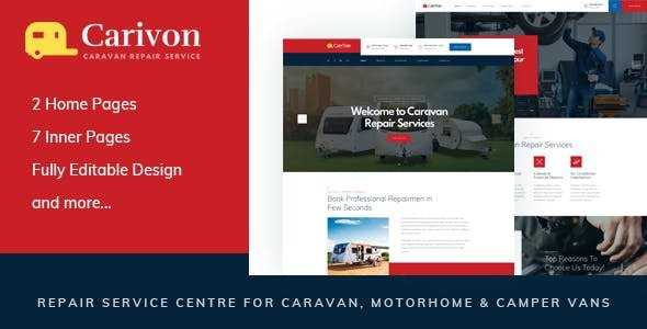 Carivon - Repair Service Centre for Caravan & Motorhome HTML Template