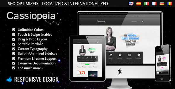 Cassiopeia - Responsive Themeforest WordPress Theme
