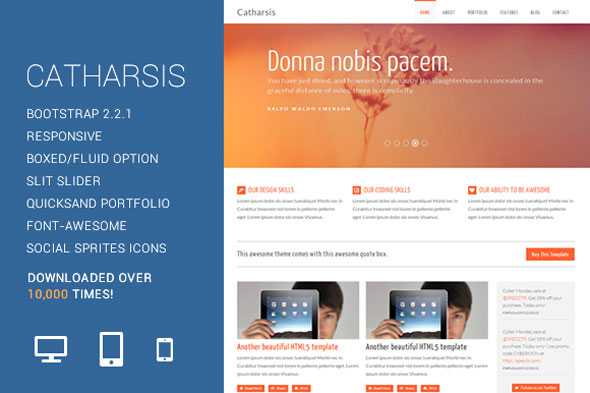 Catharsis - Creativemarket Responsive HTML Template