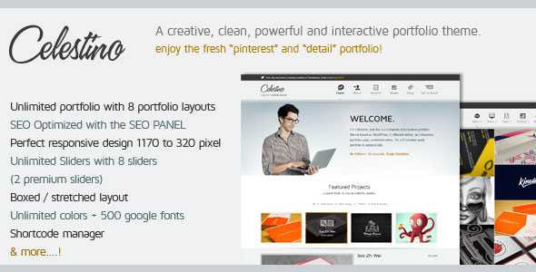 Celestino - Clean and Creative Portfolio Themeforest WP