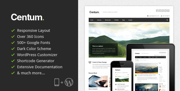 CENTUM - RESPONSIVE THEMEFOREST WORDPRESS THEME