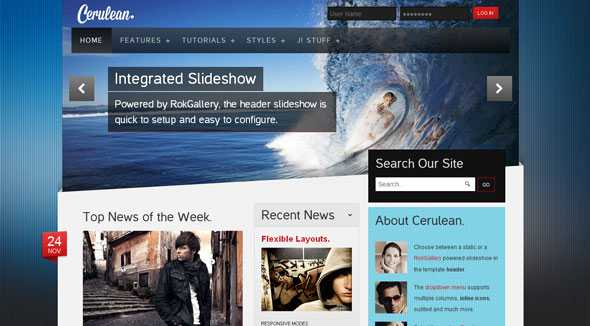 Cerulean - RocketTheme Joomla Template