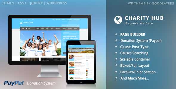 Charity Hub v1.32 - Charity / Nonprofit / Fundraising WP