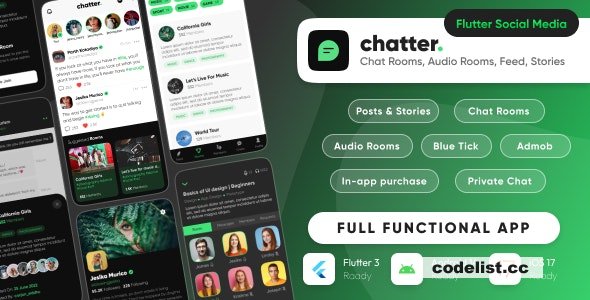 Chatter - Ultimate Social Media with Chat Rooms, Posts, Stories - 3 October 2025