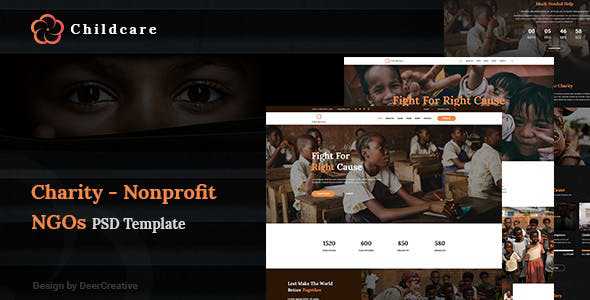ChildCare v1.0 - Non-Profit, Charity & Donations PSD Templates