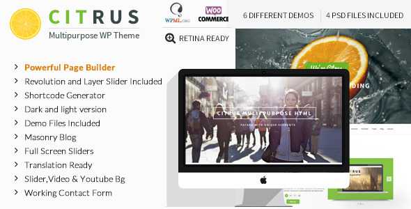 Citrus v1.7 - Creative One Page Multi-Purpose Theme