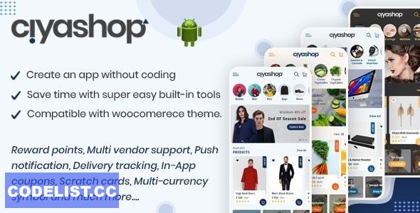 CiyaShop v5.17 - Native Android Application based on WooCommerce