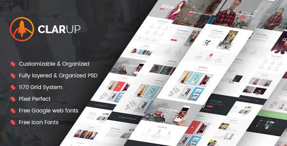 ClarUp - Creative Business PSD Template