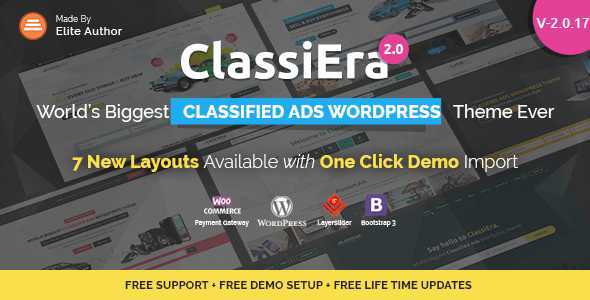 Classiera v2.0.17 - Classified Ads WordPress Theme