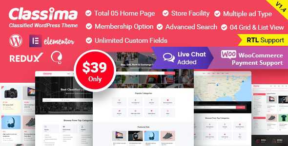 Classima v1.3.5 - Classified Ads WordPress Theme