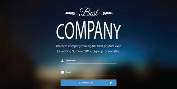 Clean, Simple, Modern Landing Page