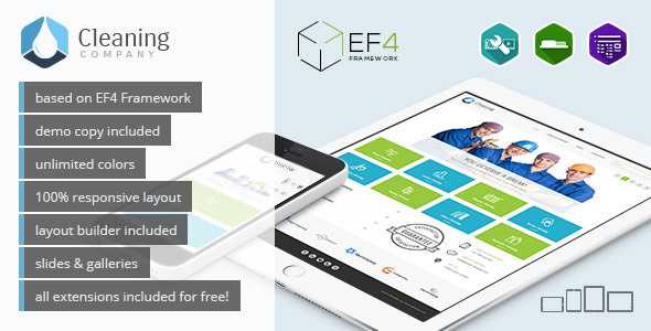 Cleaning Company v1.03 - multipurpose services Joomla template