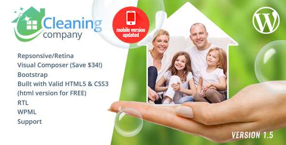Cleaning Services v1.5 - WordPress Theme + RTL
