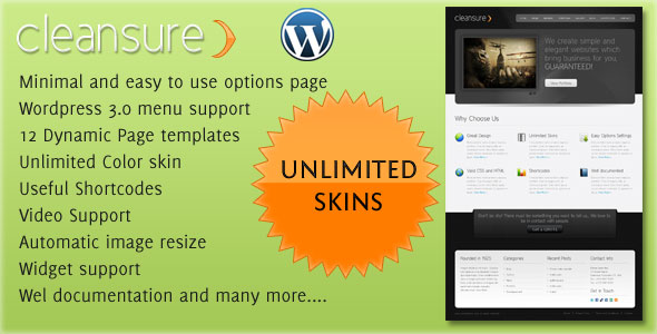 CLEANSURE - THEMEFOREST PREMIUM WP CMS THEME