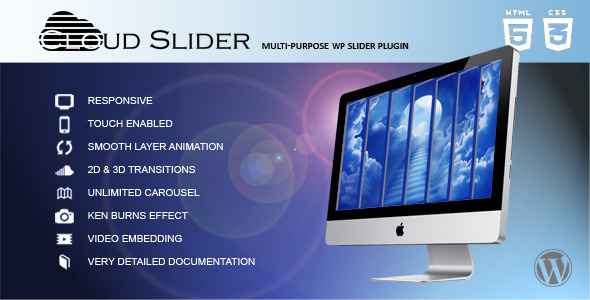 Cloud Slider v1.1.0 - Responsive Wordpress Slider