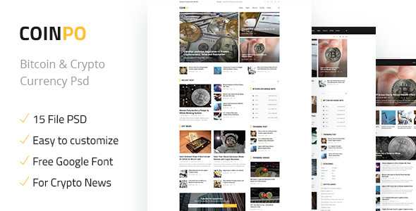 Coinpo - Bitcoin & Crypto Currency PSD Template