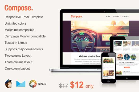Compose - Creativemarket Responsive Email Template