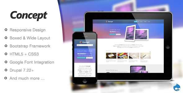 Concept: Themeforest Responsive Drupal 7 Premium Theme