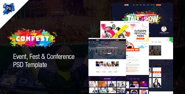 ConFest - Multi-Purposes Event and Conference PSD Template