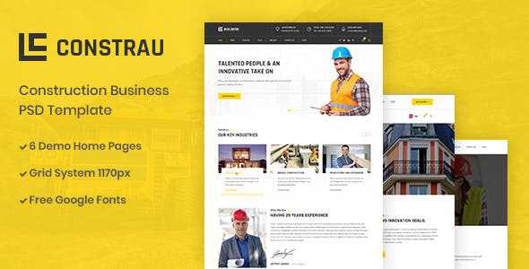Constrau v1.0 - Construction Business PSD Template