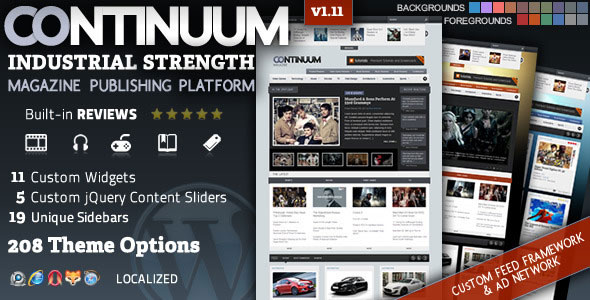 CONTINUUM V1.13 - MAGAZINE WORDPRESS THEMEFOREST THEME