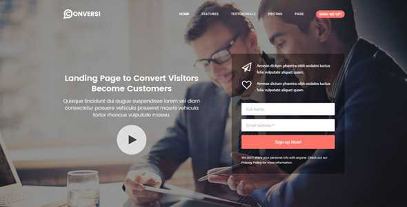 Conversi v1.3.0 - Professional Conversion Landing Page