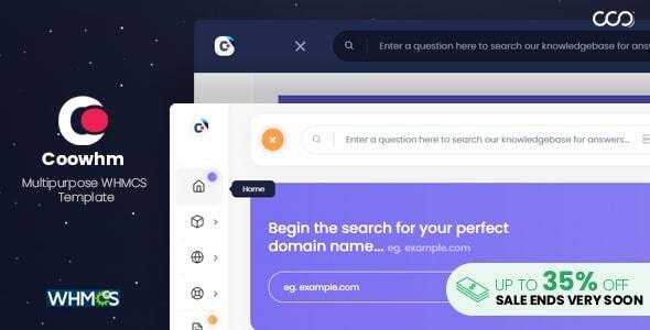 COOWHM v1.2 - Multipurpose WHMCS Template