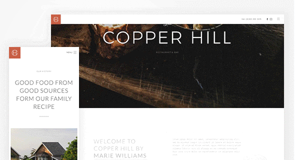 Copper Hill v1.5.0 – Responsive WordPress Restaurants Theme