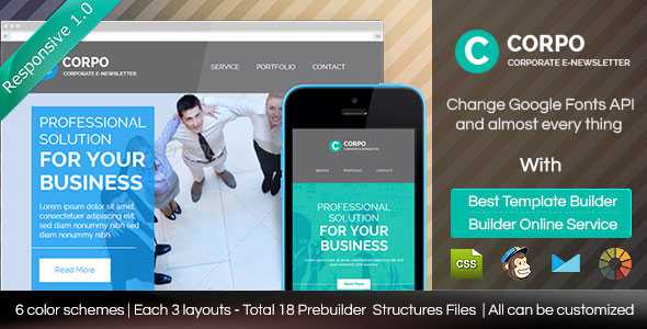 CORPO - Responsive Email Template With Builder