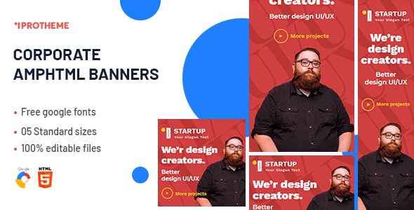Corporate AMPHTML Banners Ads Template v1.0