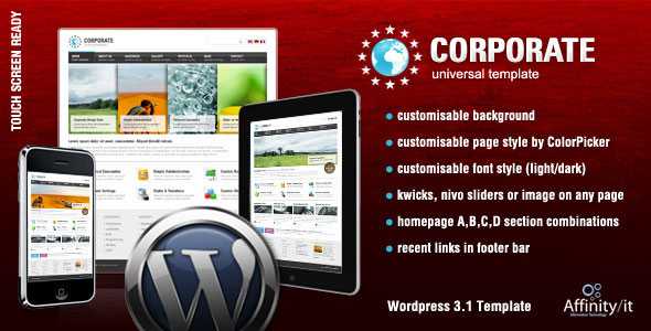 Corporate Easy - Themeforest Wordpress Template