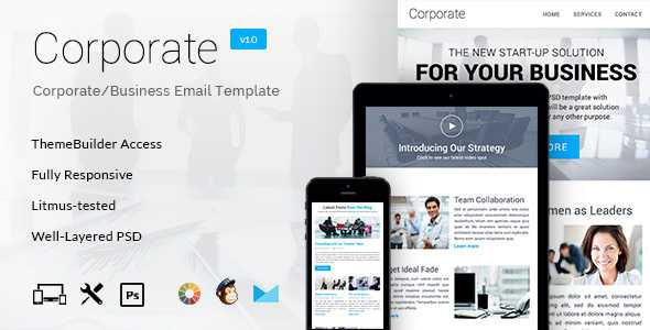 Corporate – Multipurpose B2B E-newsletter + Builder Access
